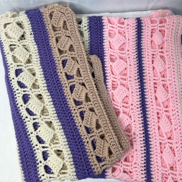 Trellis Handmade Crochet Blanket - Picture 1 of 5